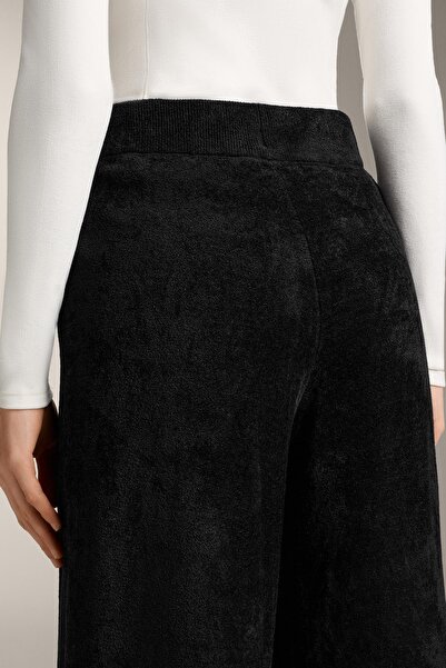 Oysho Fine chenille straight-leg trousers