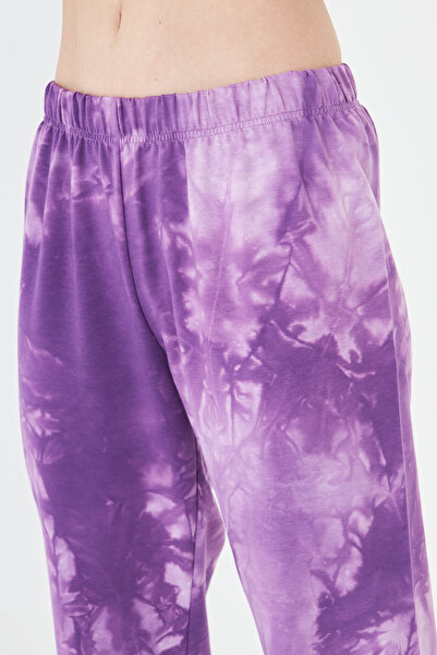 ESPİNA Women's Tie-Dye Pattern Front Buttoned Cotton Pajama Set