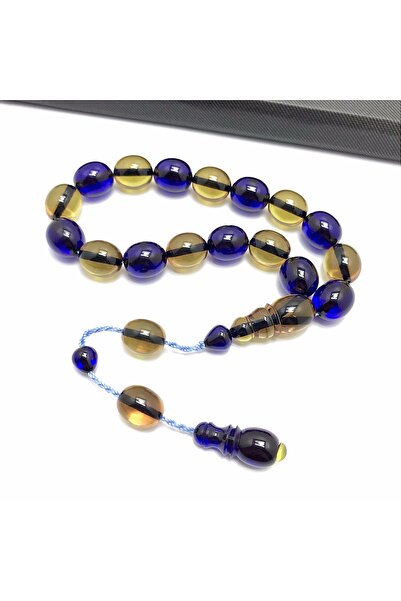 KANUNİ TESBİH سبحة إيفي بوي ماسكوت أصفر وأزرق داكن وبرتقالي ناري