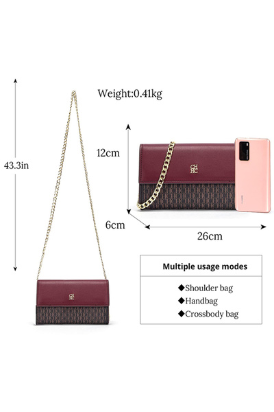 chch Women's Shoulder Bag, Light Luxury Retro Design, Chain Bag, Color Matching Women's Chain Bag