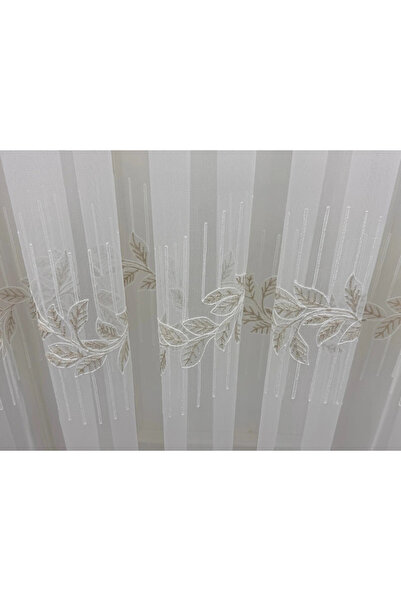 NİVEMESHOME 2572 V- 117 Hera Gold 1/2,5 Pleated Bamboo Tulle