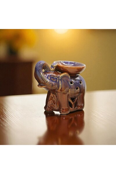 Kuzey Tacı مبخرة سيراميك على شكل فيل جالب للحظ بتصميم خاص للشخصيات المهمة
