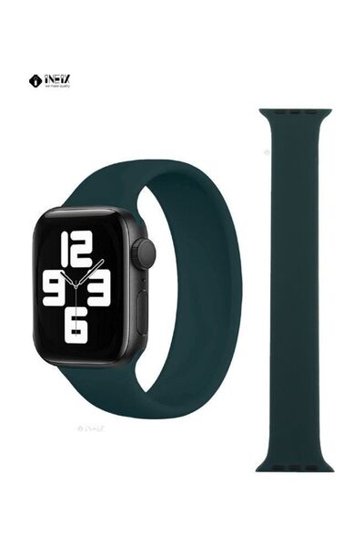 ineix حزام بديل من السيليكون القابل للتمدد من سولو لوب لساعة أبل 38 مم، 40 مم (طول 150 مم)