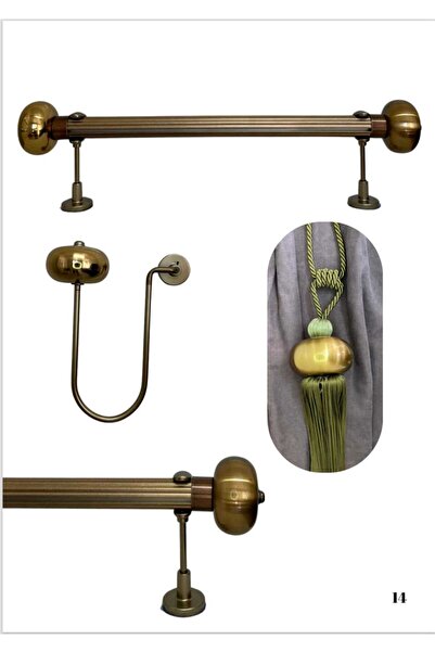 RUSTIKCIM ANTİK RUSTİK FON PERDE ASKISI BRONZ TTMBRONZ001-275CM