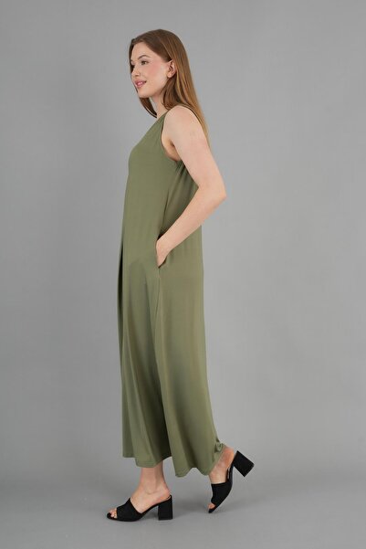 ALEXANDERGARDI V-Neck Pocket Detailed Maxi Dress