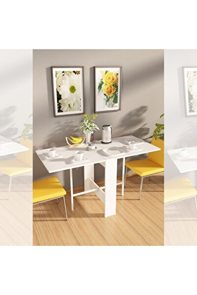 Artenova Flamingo extendable kitchen-living room table, glossy white