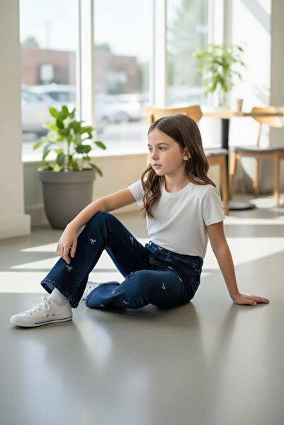 ASL GOLF CLUB Girl's Regular Cotton Denim Trousers Jeans