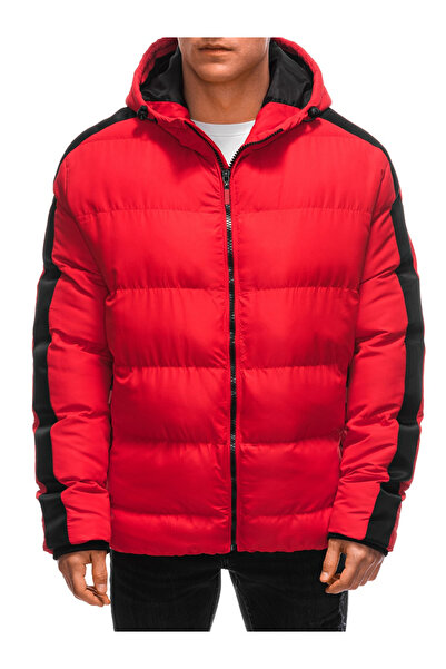 Edoti Men's Winter Quilted Jacket - Red V2 EM-JAHP-0101