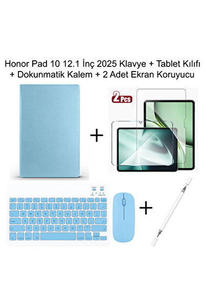 Yesnıce Honor Pad 10 12.1 İnç 2025 Uyumlu Standlı Kılıf Dokunmatik Kalem Ve K...