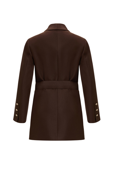 Exquise Woven Regular Jacket with Belted Pockets