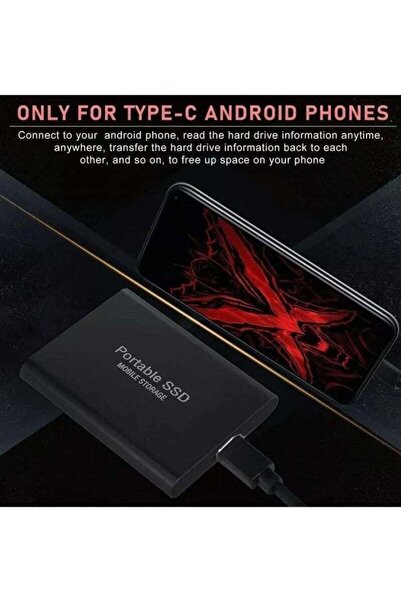 Beauenty قرص صلب خارجي محمول SSD بسعة 6 تيرابايت (أسود)