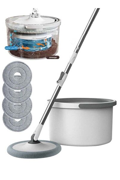 NON Spin mop with bucket and 2 microfiber pads