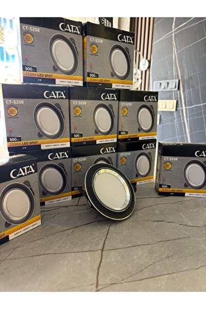 Cata CT-5258 6W ZEBRA 3 RENK SPOT SİYAH KASA 10'LU PAKET (6400K+4000K+3200K)
