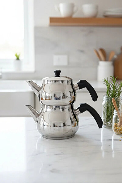 YUNUSOĞLU HOME Antonio Midi Series Black Premium Teapot Set