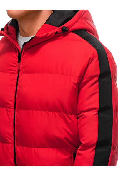 Edoti Men's Winter Quilted Jacket - Red V2 EM-JAHP-0101