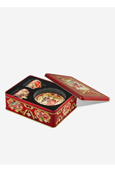 CHIARA ALESSI Kırmızı Kahve Fincan veTabak LADOLCEVİTA2LİTÜRKKAHVESİFİNCANISET