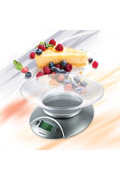 Heinner HKS-5SL Kitchen Scale with Bowl, 5Kg, Tare, liquid weighing function, 1g, lcd display,Silver