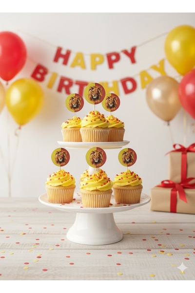 partylady 32 قطعة من مجموعة أدوات تنظيف الأسنان ذات الطابع الأصفر والأحمر / ز...