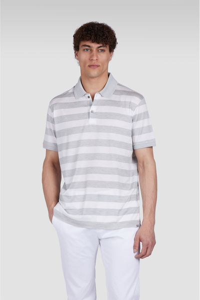 PAUL&SHARK قميص بولو من القطن والحرير بأزرار