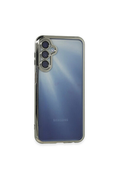 Twin Store حافظة جالاكسي A55 5G من السيليكون مع عدسة - فضي