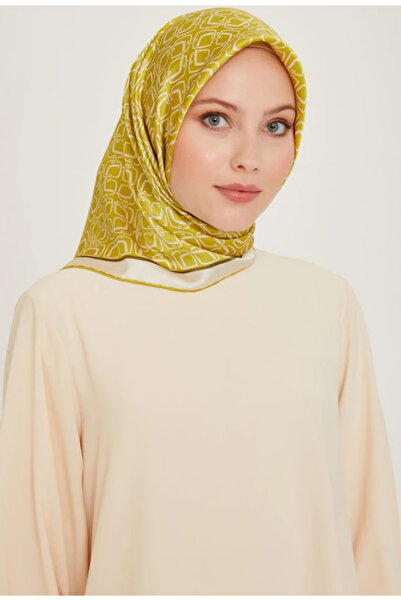 Armine Шал от коприна Tivil IST 9248 - 33 Масленозелен смесен мотив