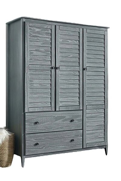 Bamena Wood Ant Ahşap Gardrop