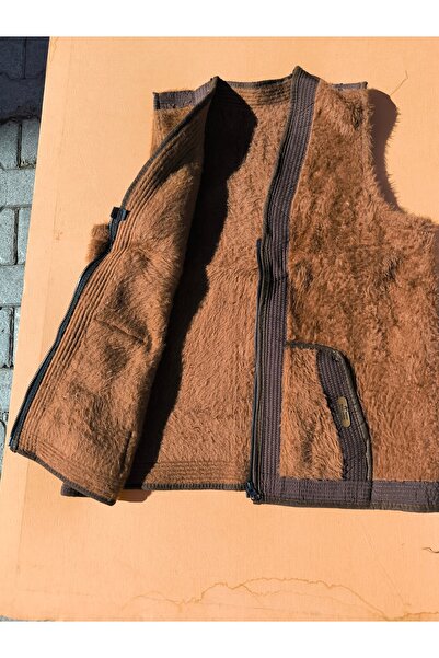 Anisa Vest Winter Wool Vest Made of Natural Camel Wool Made of Thick Winter Wool Zippered Vest