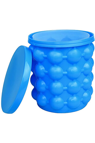SDEPOT aparat de gheață, silicon, tip shaker, capac inclus, 120 cuburi, albastru