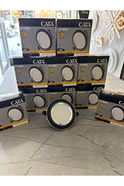 Cata CT-5258 6W ZEBRA 3 RENK SPOT SİYAH KASA 10'LU PAKET (6400K+4000K+3200K)