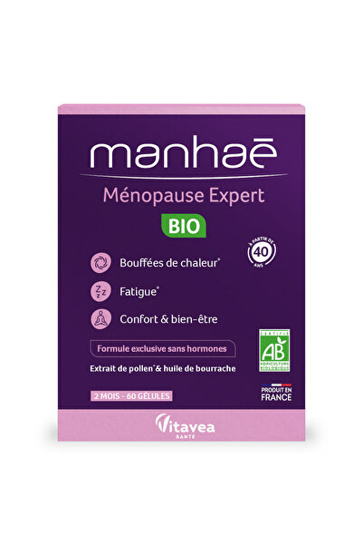 Manhaé Ménopause Expert BIO food supplement, Manhaé, 60 capsules