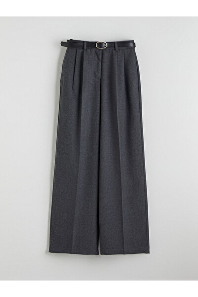 LC Waikiki Xside Anthracite Buy Belt Pack Loose Fit Women's Pleated Pants