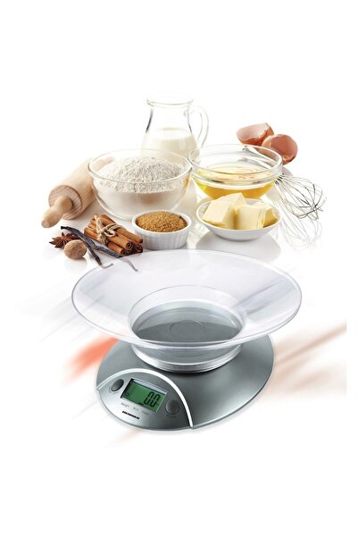 Heinner HKS-5SL Kitchen Scale with Bowl, 5Kg, Tare, liquid weighing function, 1g, lcd display,Silver