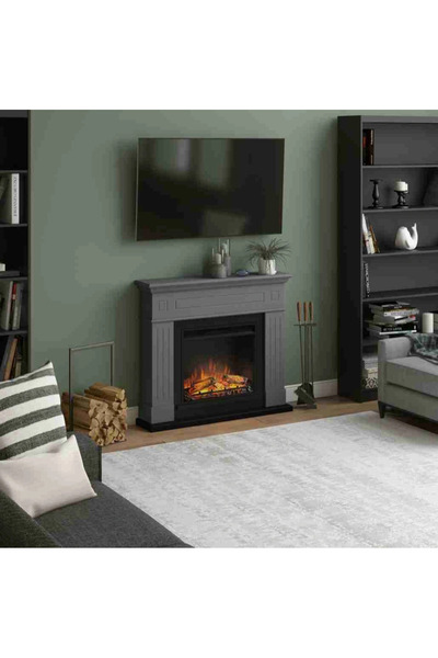 tagu Șemineu electric Larsen Solid Grey