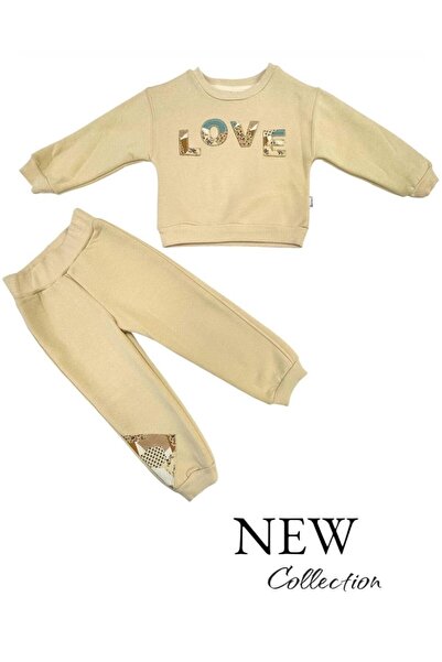 Sinem Çeyiz ميني وورلد 17364 بيج باتشورك الحب من الداخل ميفلون سروال مربوط بدلة رياضية للبنات