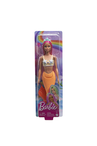 Barbie Papusa Dreamtopia - Sirena cu par roz si coada portocalie