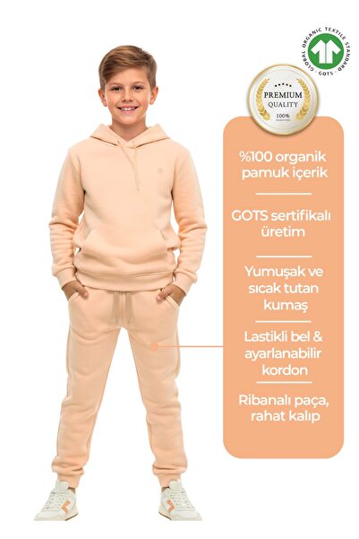 Ozmoz By Mukadder Özden Organic Pocketed Winter Boys' Sweatpants