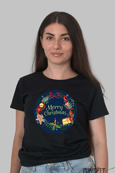 GILDAN Tricou De Craciun Coroana Festiva Merry Christmas Dama