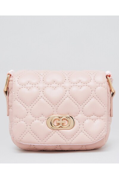 R&B حقيبة كروس بودي مبطنة للبنات باللون الوردي