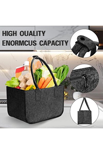 Dotail Raxfekro foldable bag, set of 2 pieces, felt, 40x27x27, 30L, dark gray