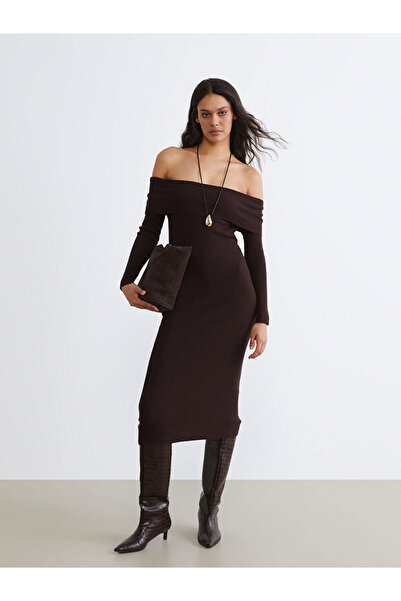 LC Waikiki Wide Roba Collar Knitwear Dress for Style Enthusiasts from Uzg Store