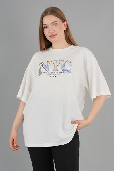 ALEXANDERGARDI Μπλουζάκι με κοντό μανίκι με στάμπα με φαρδύ λαιμό