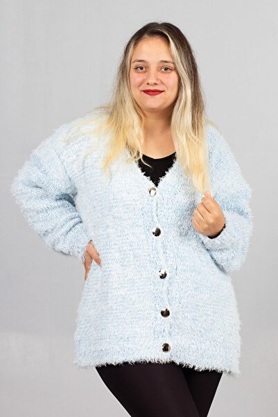Truva XXL Plus Size Bearded Knitwear Cardigan, Offering Comfort and Elegance in One