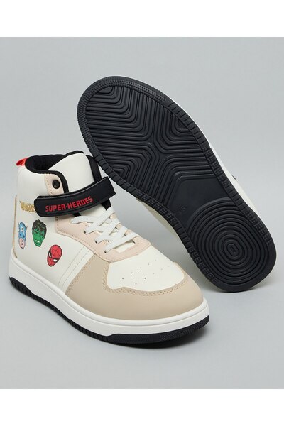 R&B Grey Boy's Color Block High Top Sneakers