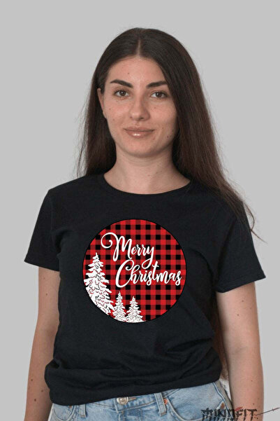 GILDAN Tricou De Craciun Merry Christmas Cu Brazi 2 Dama