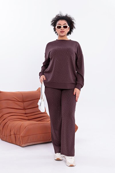 Siyezen Plus Size Sparkling Stone Modal Fabric Comfortable Set