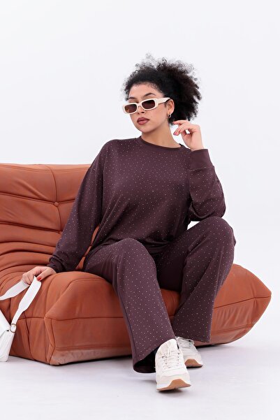 Siyezen Plus Size Sparkling Stone Modal Fabric Comfortable Set