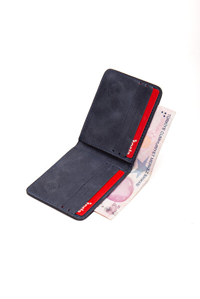 Niki Leather Mount Genuine Leather Minimal Wallet with Coin Compartment, Card Holder and Magnetic Closure