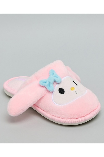 R&B Pink Girl's Furry Bedroom Slippers