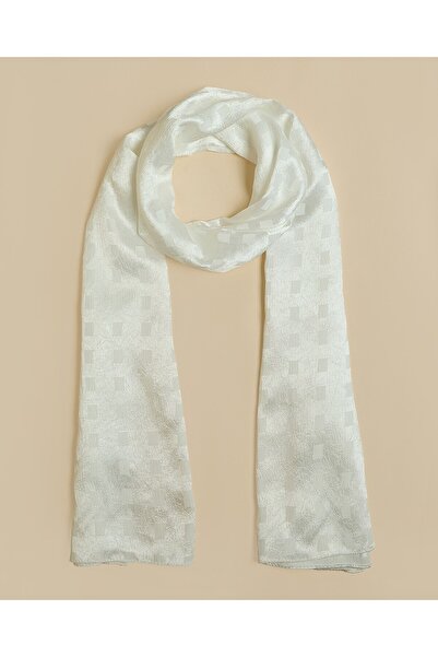 R&B Ivory Women's Self Patterned Scarf
