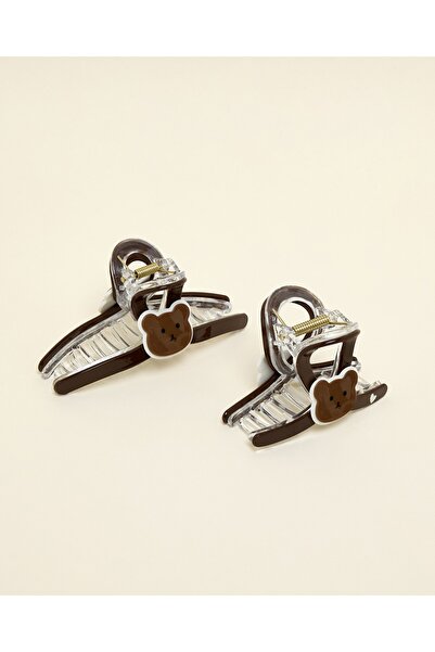 R&B Brown Women's 2 Pack Claw Clips